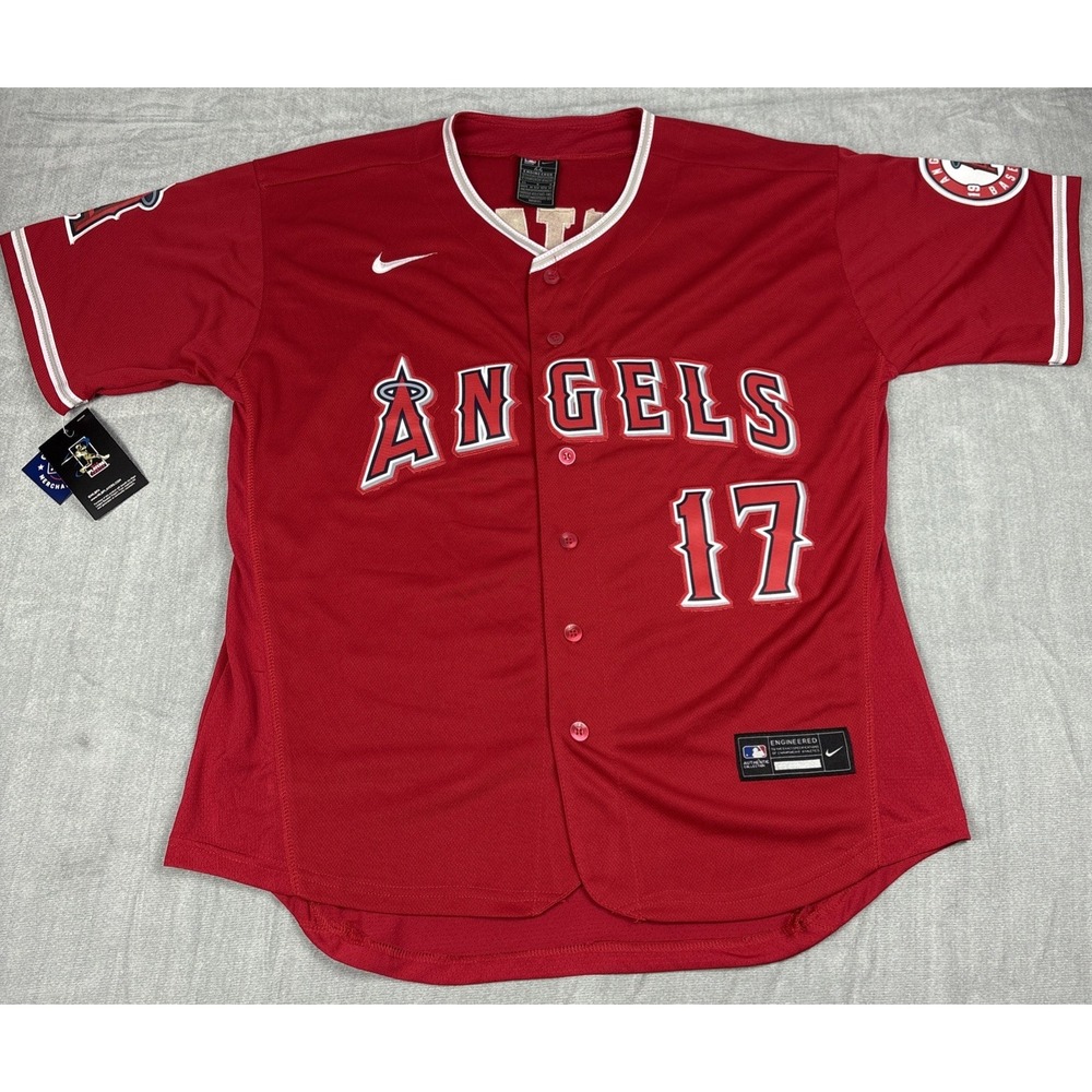 Nike Los Angeles Angels MLB Shohei Ohtani #17 Red Jersey Size 44 NWT
